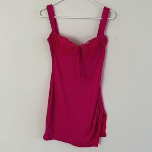 NWT Outcast Dionne Mini Dress Hot Pink